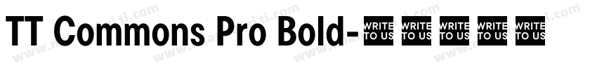 TT Commons Pro Bold字体转换